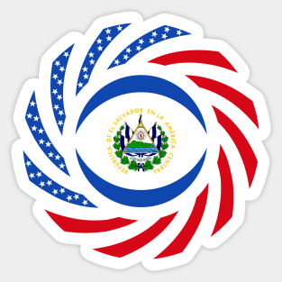 Salvadoran American Multinational Patriot Flag Series Sticker